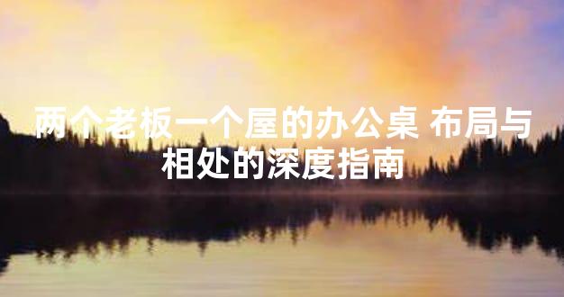 两个老板一个屋的办公桌 布局与相处的深度指南